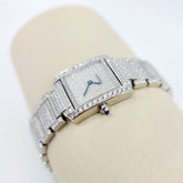 CARTIER Française 풀 다이아몬드 파베 시계